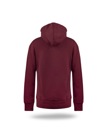 CRIMSON CUT Damen-SWEATSHIRT LADIES` BISON RED WINE mit aufgesticktem Logo