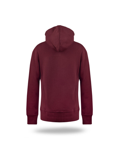 CRIMSON CUT Damen-SWEATSHIRT LADIES` BISON RED WINE mit aufgesticktem Logo