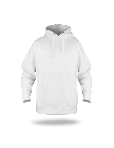 Crimson geschnittenes HERREN-SWEATSHIRT BUFFALO WHITE mit Stickerei und Logo-Transfer