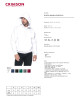 Crimson geschnittenes HERREN-SWEATSHIRT BUFFALO WHITE mit Stickerei und Logo-Transfer
