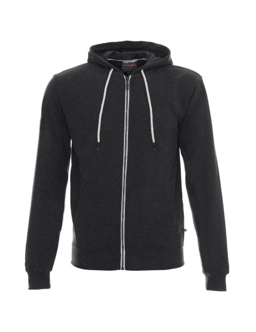 Promostars HOODY DARK GRAY MELANGE Men`s SWEATSHIRT embroidery silkscreen logo