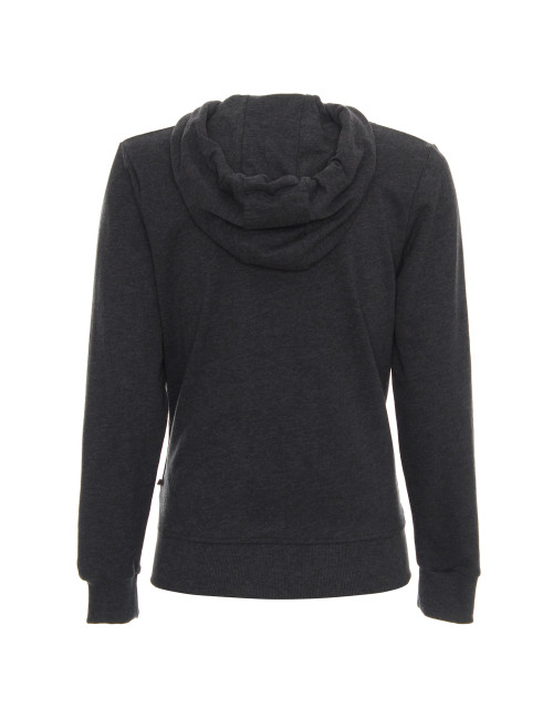 Promostars Women`s Sweatshirt LADIES` HOODY DARK GRAY MELANGE logo print