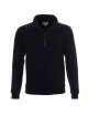 Promostars Men`s ZIPPER SWEATSHIRT NAVY embroidered logo screenprint