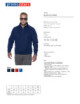 2Herren-Sweatshirt mit Reißverschluss, marineblau Promostars