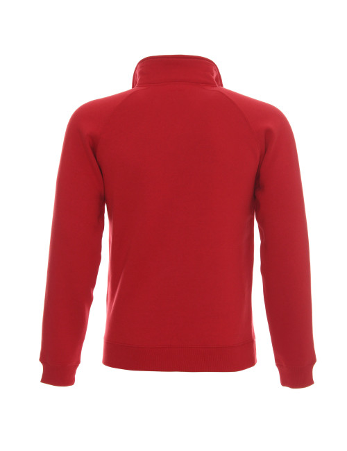 Promostars BLUZA Męska ZIPPER CZERWONY haft sitodruk logo nadruk DTG