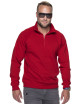 Promostars Herren SWEATSHIRT ZIPPER ROT Stickerei Siebdruck Logo DTG-Druck