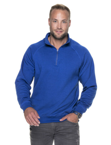 Kornblumenblaues Herren-Sweatshirt mit Reißverschluss von Promostars