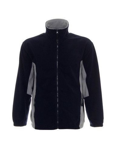 Promostars Men`s SWING SWEATSHIRT NAVY/LIGHT GRAY printed logo embroidery