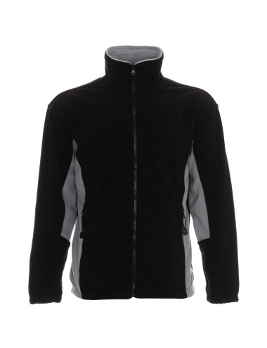 Promostars BLUZA Męska SWING CZARNY/JASNY SZARY nadruk DTF sitodruk