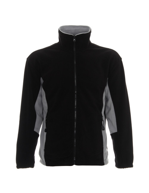 Promostars Herren SWING SWEATSHIRT SCHWARZ/HELLGRAU DTF-Druck Siebdruck