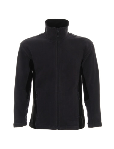 Promostars Herren-SWING-SWEATSHIRT GRAU/SCHWARZ mit DTG-Logo-Stickerei