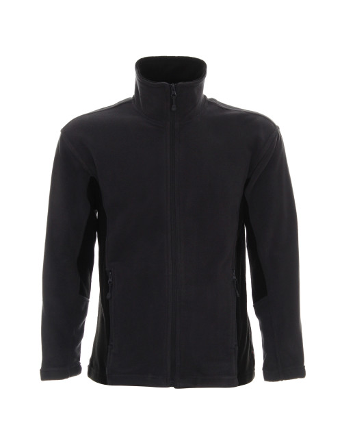 Promostars Herren-SWING-SWEATSHIRT GRAU/SCHWARZ mit DTG-Logo-Stickerei