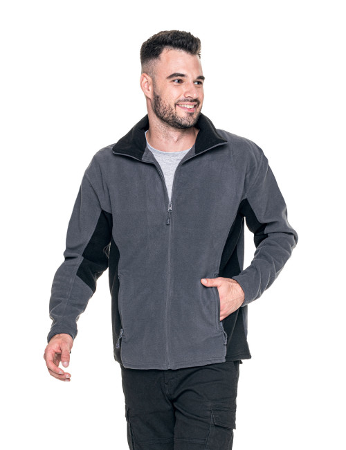 Promostars Men`s SWING GRAY/BLACK SWEATSHIRT DTG logo embroidery