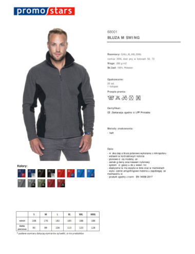 Men`s swing gray/black sweatshirt Promostars