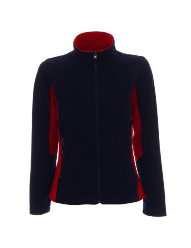 Damen Swing-Sweatshirt Marineblau/Dunkelrot Promostars
