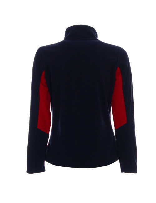 Promostars Women`s Sweatshirt LADIES` SWING NAVY/DARK RED embroidery