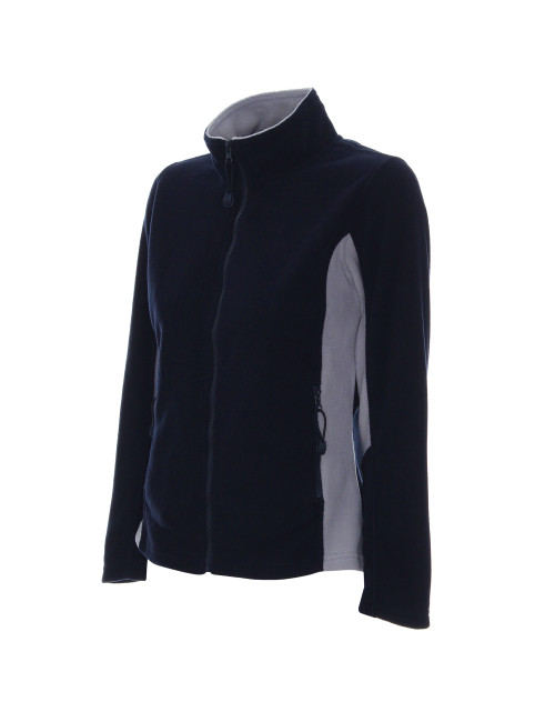 Promostars Women`s Sweatshirt LADIES` SWING NAVY/LIGHT GRAY logo embroidery