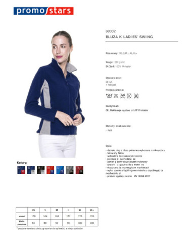 Damen Swing-Sweatshirt Marineblau/Hellgrau Promostars