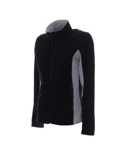 Promostars Women`s Sweatshirt LADIES` SWING BLACK/LIGHT GRAY logo print