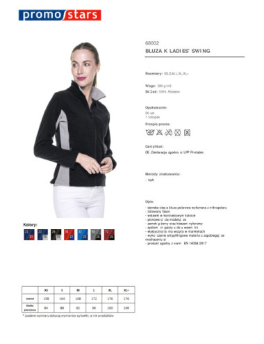 Women`s ladies` swing black/light gray sweatshirt Promostars