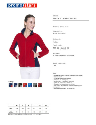 Damen Swing-Sweatshirt Rot/Marineblau Promostars