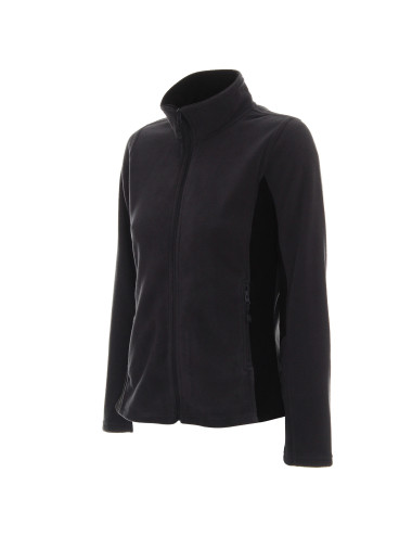 Promostars Women`s Sweatshirt LADIES` SWING GRAY/BLACK silkscreen logo embroidery