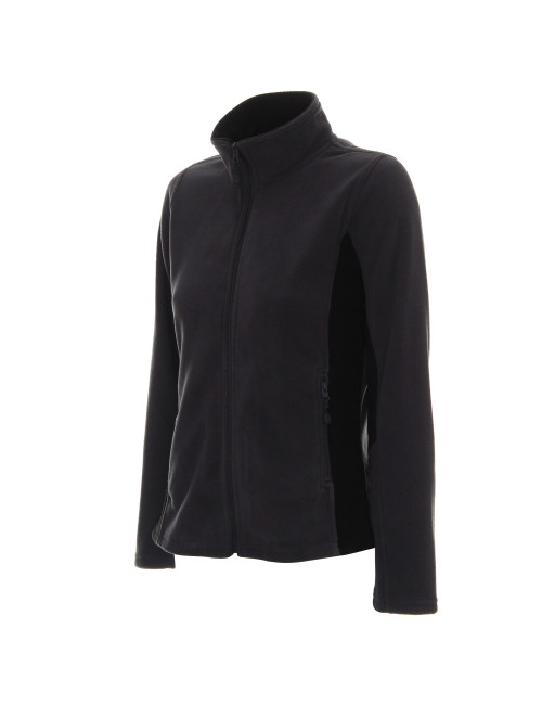 Promostars Women`s Sweatshirt LADIES` SWING GRAY/BLACK silkscreen logo embroidery