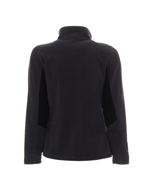 Promostars Damen SWEATSHIRT LADIES` SWING GRAU/SCHWARZ Siebdruck-Logo-Stickerei