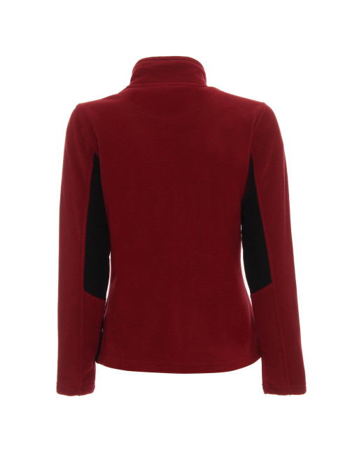 Promostars Damen SWEATSHIRT LADIES` SWING BURGUNDY/BLACK Logodruck und Stickerei