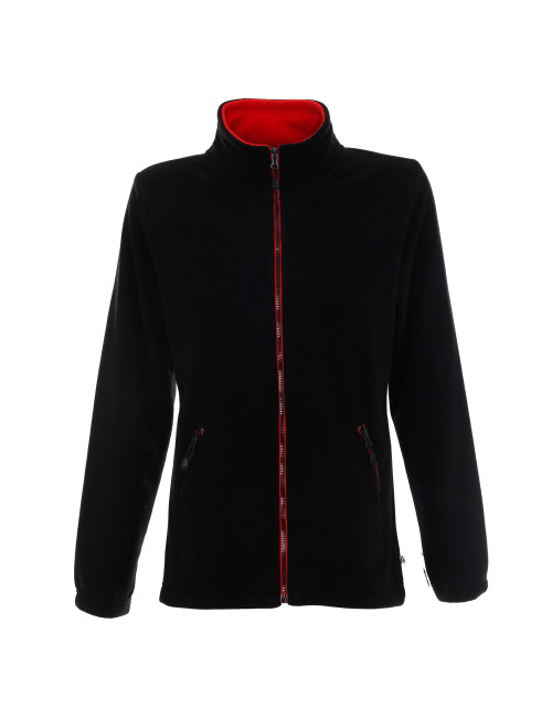 Promostars DUET SWEATSHIRT Herren SCHWARZ/ROT bedrucktes, gesticktes Siebdruck-Logo