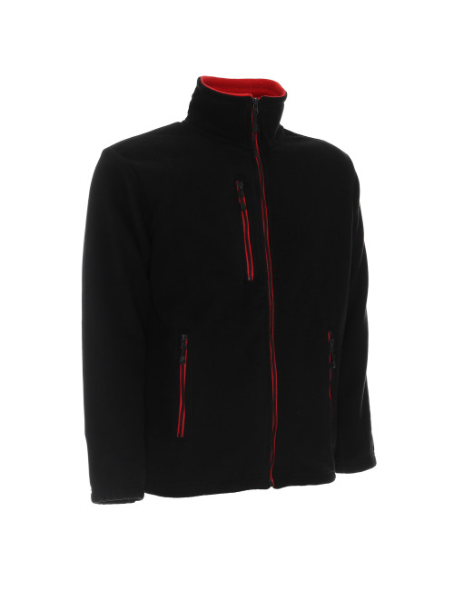 Promostars DUET SWEATSHIRT Herren SCHWARZ/ROT bedrucktes, gesticktes Siebdruck-Logo