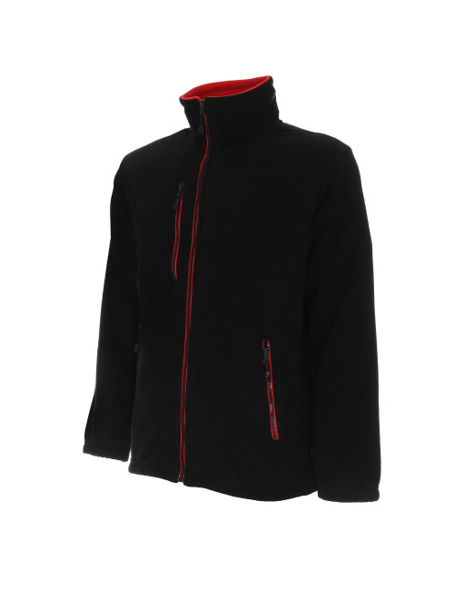 Promostars DUET SWEATSHIRT Herren SCHWARZ/ROT bedrucktes, gesticktes Siebdruck-Logo