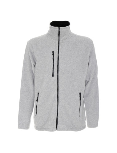 Promostars DUET SWEATSHIRT FÜR HERREN HELLGRAU MELANGE/SCHWARZ DTG-Stickerei