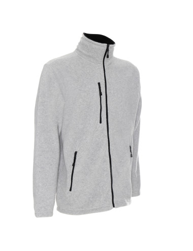 Promostars DUET SWEATSHIRT FÜR HERREN HELLGRAU MELANGE/SCHWARZ DTG-Stickerei