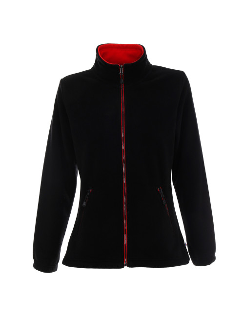 CRIMSON CUT SWEATSHIRT Women`s LADIES` DUET BLACK/RED embroidery logo print