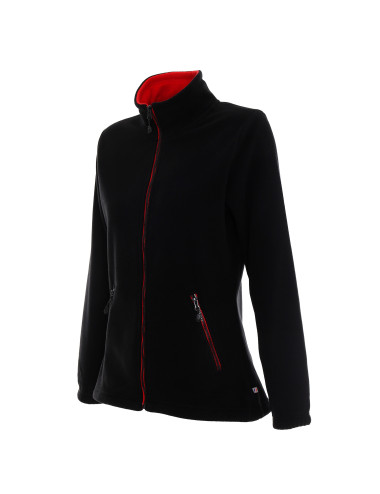 CRIMSON CUT SWEATSHIRT Women`s LADIES` DUET BLACK/RED embroidery logo print