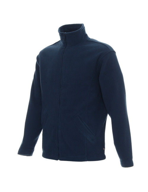 Promostars Men`s SWEATSHIRT DOUBLE DARK BLUE silkscreen logo embroidery