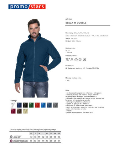 Herren-Fleece-Sweatshirt 280 g doppelt dunkelblau Promostars