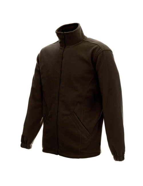 Promostars Herren-SWEATSHIRT DOUBLE DARK BROWN mit Logoaufdruck für Firmenstickerei