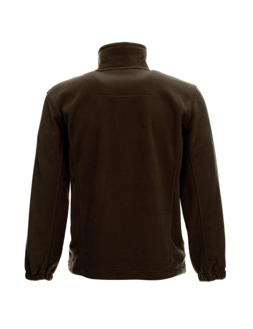 Promostars Men`s SWEATSHIRT DOUBLE DARK BROWN logo print for companies, embroidery