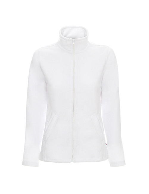 Promostars Women`s SWEATSHIRT LADIES` DOUBLE WHITE print embroidery silkscreen logo