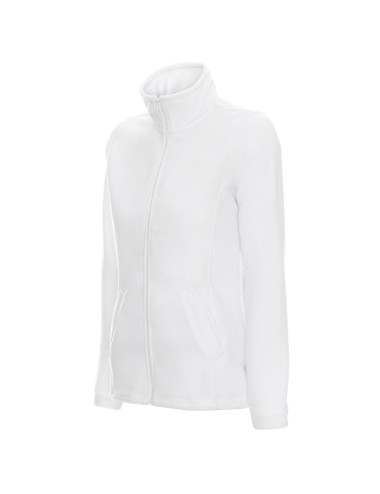 Promostars Women`s SWEATSHIRT LADIES` DOUBLE WHITE print embroidery silkscreen logo