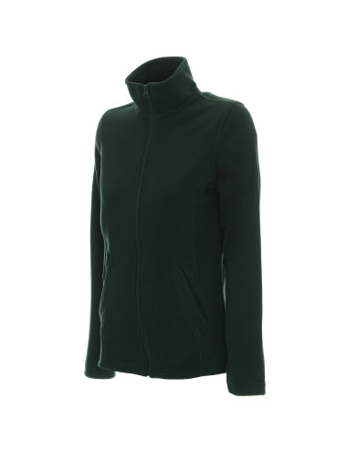 Promostars Damen-SWEATSHIRT LADIES` DOUBLE BOTTLE GREEN mit Stickereidruck
