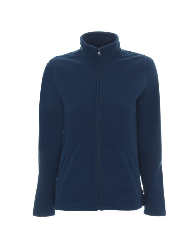 Promostars Damen-SWEATSHIRT LADIES` DOUBLE DARK BLUE mit Stickereidruck
