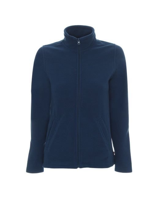 Promostars Damen-SWEATSHIRT LADIES` DOUBLE DARK BLUE mit Stickereidruck