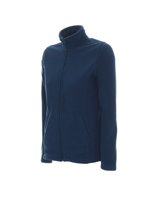 Promostars Damen-SWEATSHIRT LADIES` DOUBLE DARK BLUE mit Stickereidruck