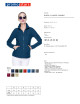 Promostars Damen-SWEATSHIRT LADIES` DOUBLE DARK BLUE mit Stickereidruck