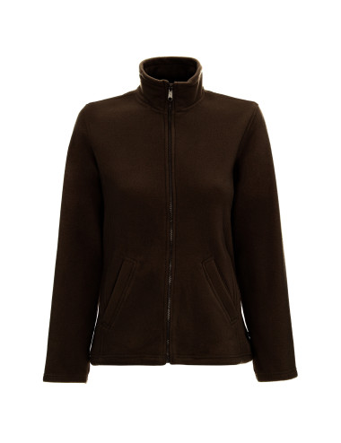 Promostars Damen SWEATSHIRT LADIES` DOUBLE DARK BROWN DTG-Stickerei