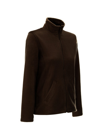 Promostars Damen SWEATSHIRT LADIES` DOUBLE DARK BROWN DTG-Stickerei