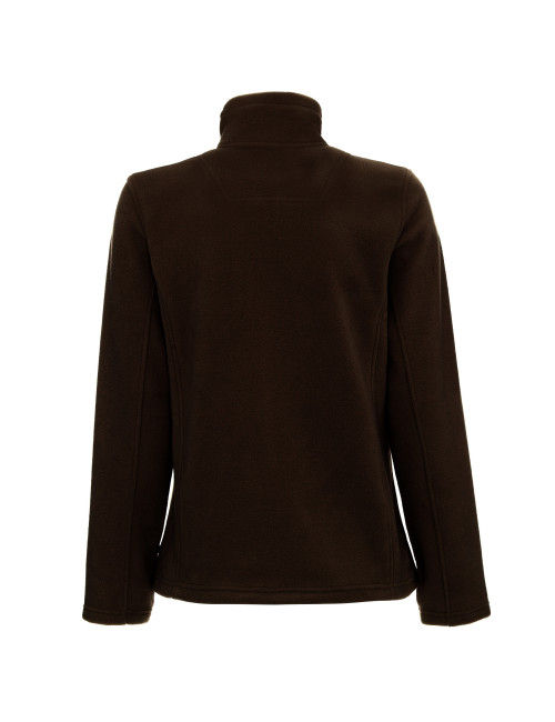 Promostars Damen SWEATSHIRT LADIES` DOUBLE DARK BROWN DTG-Stickerei